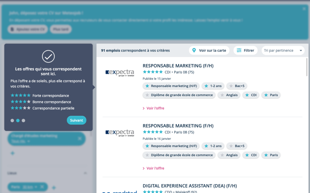 7 nouvelles fonctionnalités : un vent de fraîcheur souffle sur Meteojob